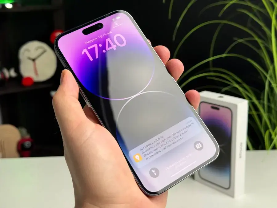 ВЖИВАНИЙ Apple iPhone 14 Pro Max 256GB Deep Purple (MQ9X3) - Стан: гарний | Акумулятор: 93% | Комплектація: повний | Гарантія: 1 міс.