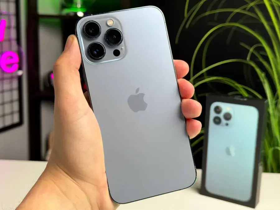 ВЖИВАНИЙ Apple iPhone 13 Pro Max 128GB Sierra Blue (MLKP3, MLL93) - Стан: гарний | Акумулятор: 100% | Комплектація: повний | Гарантія: 1 міс.