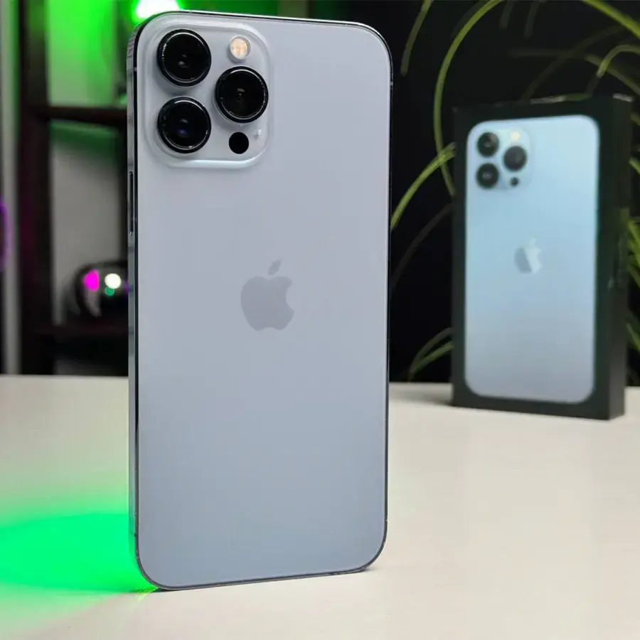 ВЖИВАНИЙ Apple iPhone 13 Pro Max 128GB Sierra Blue (MLKP3, MLL93) - Стан: гарний | Акумулятор: 100% | Комплектація: повний | Гарантія: 1 міс.