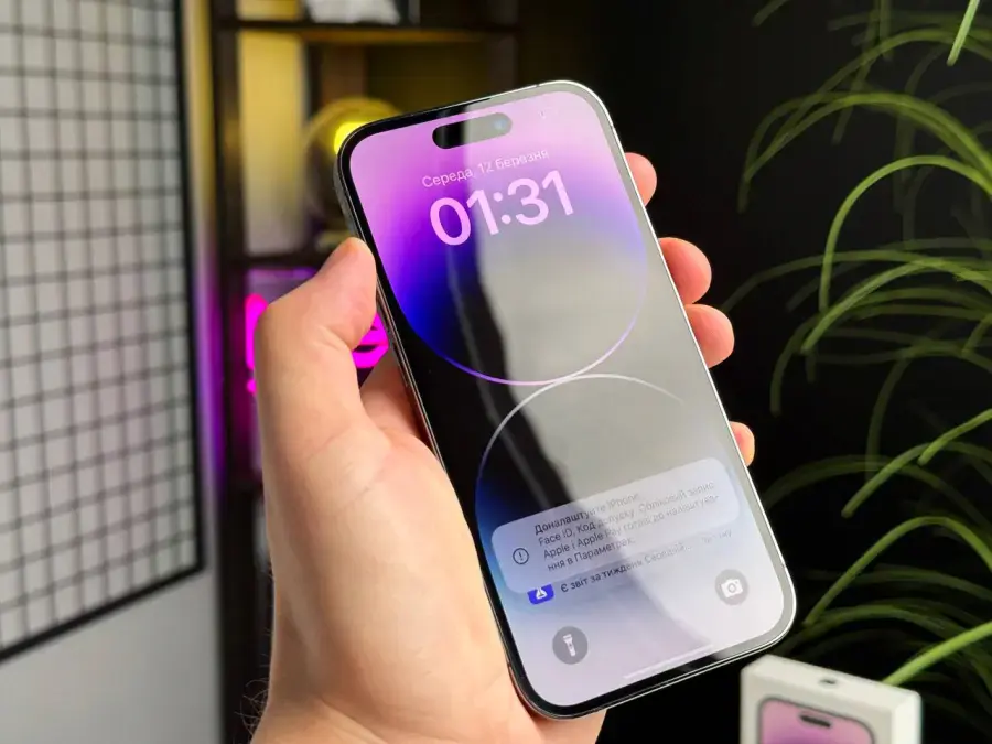 ВЖИВАНИЙ Apple iPhone 14 Pro 1TB Deep Purple eSim (MQ303) - Стан: гарний | Акумулятор: 100% | Комплектація: повний | Гарантія: 1 міс.