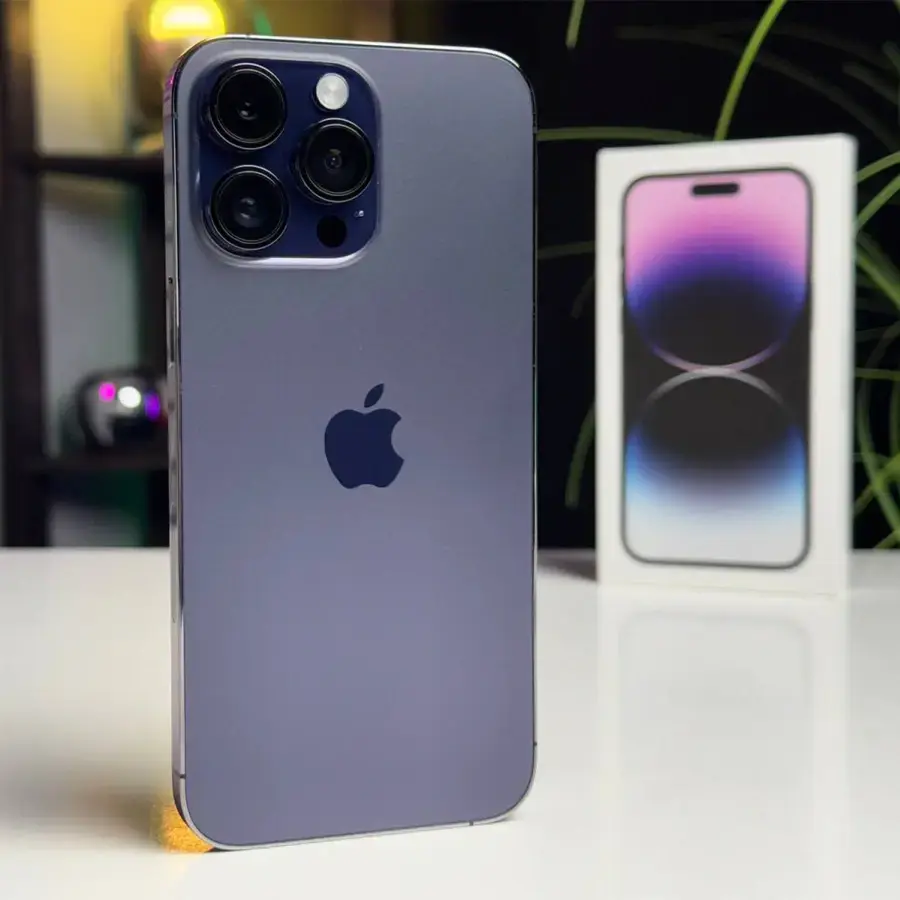 ВЖИВАНИЙ Apple iPhone 14 Pro Max 128GB Deep Purple eSim (MQ8R3) - Стан: задовільний | Акумулятор: 87% | Комплектація: повний | Гарантія: 1 міс.