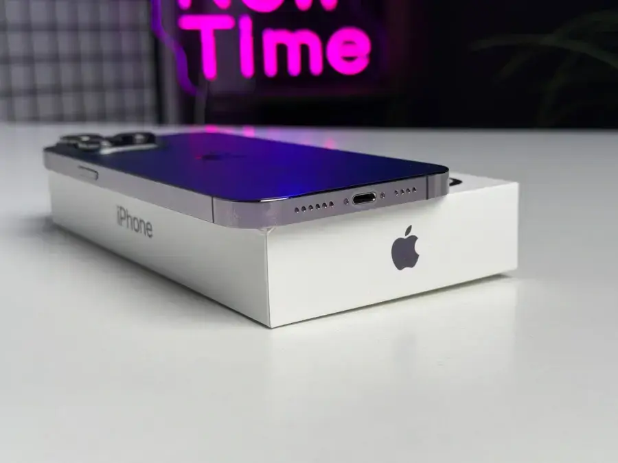 ВЖИВАНИЙ Apple iPhone 14 Pro Max 128GB Deep Purple (MQ9T3) - Стан: гарний | Акумулятор: 85% | Комплектація: повний | Гарантія: 1 міс.