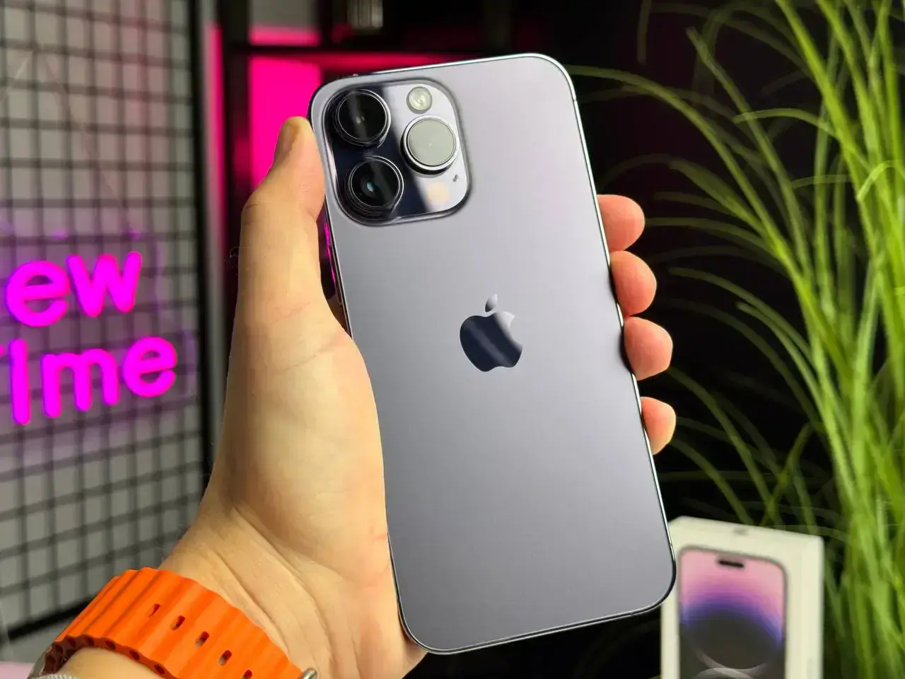 Б/У Apple iPhone 14 Pro Max 128GB Deep Purple (MQ9T3) - Состояние: хороший | Аккумулятор: 89% | Комплектация: полный | Гарантія: 1 мес.