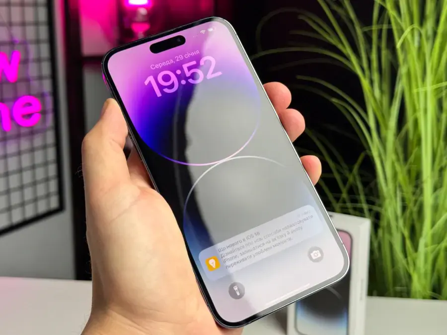 ВЖИВАНИЙ Apple iPhone 14 Pro Max 128GB Deep Purple (MQ9T3) - Стан: гарний | Акумулятор: 89% | Комплектація: повний | Гарантія: 1 міс.