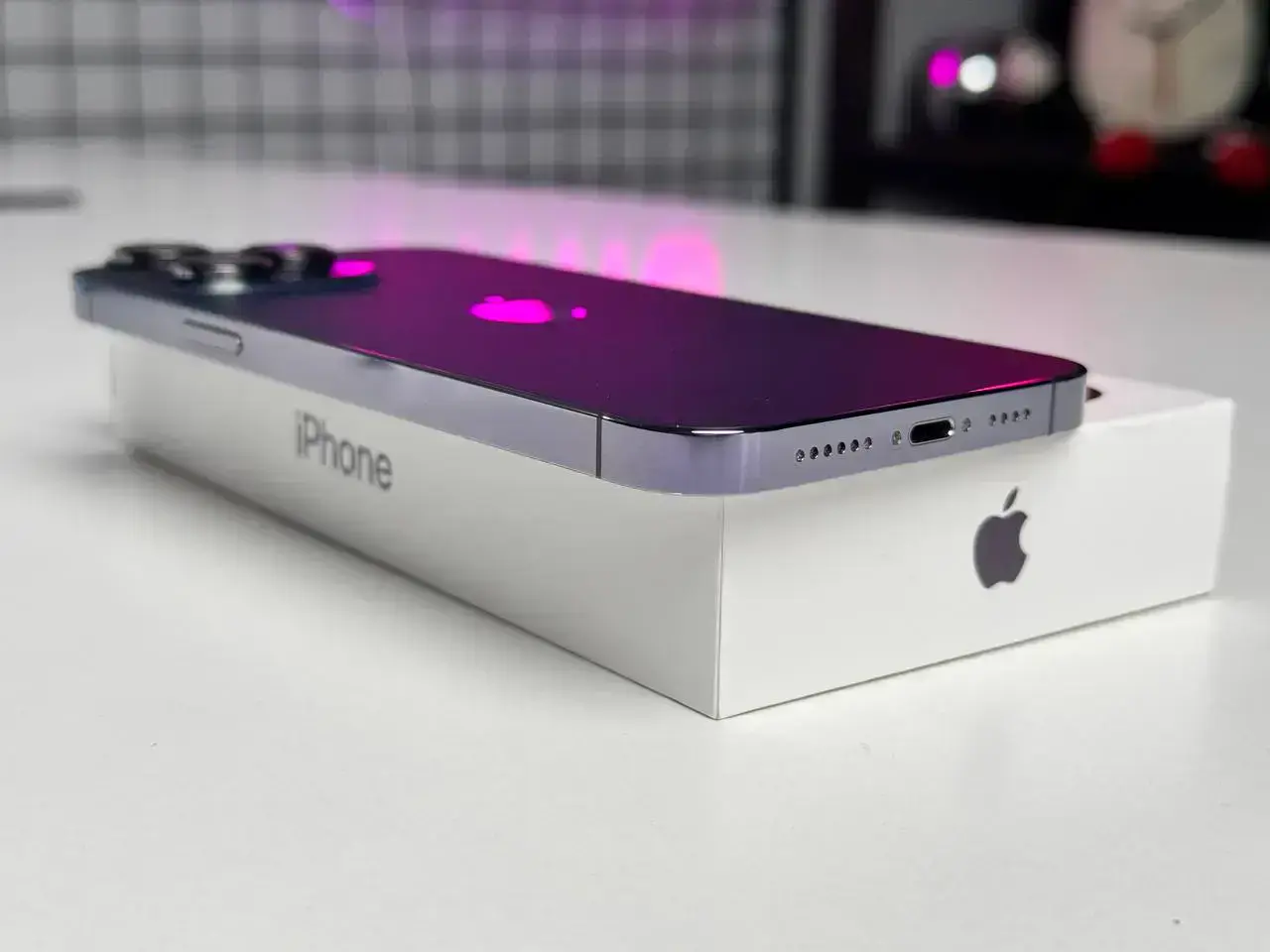 Б/У Apple iPhone 14 Pro Max 128GB Deep Purple (MQ9T3) - Состояние: хороший | Аккумулятор: 89% | Комплектация: полный | Гарантія: 1 мес.