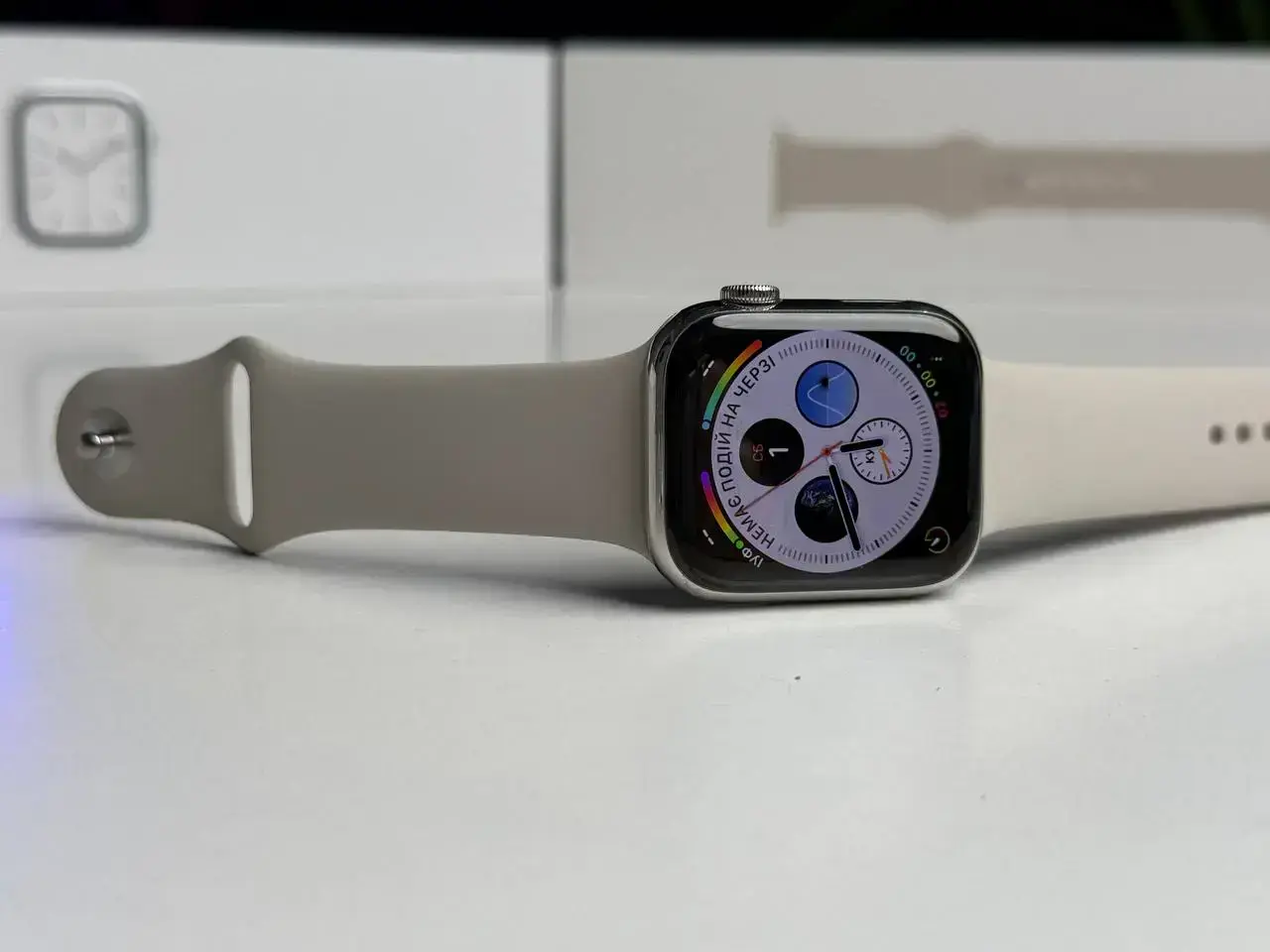 Б/У Apple Watch Series 7 GPS + Cellular 45mm Space Black Titanium with Graphite Milanese Loop (ML8V3, ML773) - Состояние: хороший (есть следы использования) | Аккумулятор: 80% | Комплектация: полный | Гарантія: 1 мес.