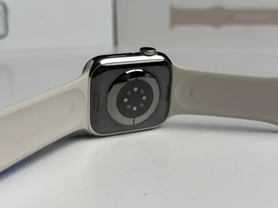 ВЖИВАНИЙ Apple Watch Series 7 GPS + Cellular 45mm Space Black Titanium with Graphite Milanese Loop (ML8V3, ML773) - Стан: гарний (є сліди використання) | Акумулятор: 80% | Комплектація: повний | Гарантія: 1 міс.