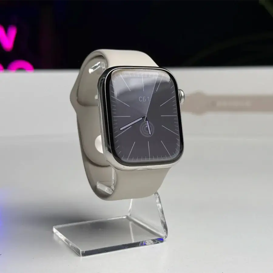 ВЖИВАНИЙ Apple Watch Series 7 GPS + Cellular 45mm Space Black Titanium with Graphite Milanese Loop (ML8V3, ML773) - Стан: гарний (є сліди використання) | Акумулятор: 80% | Комплектація: повний | Гарантія: 1 міс.