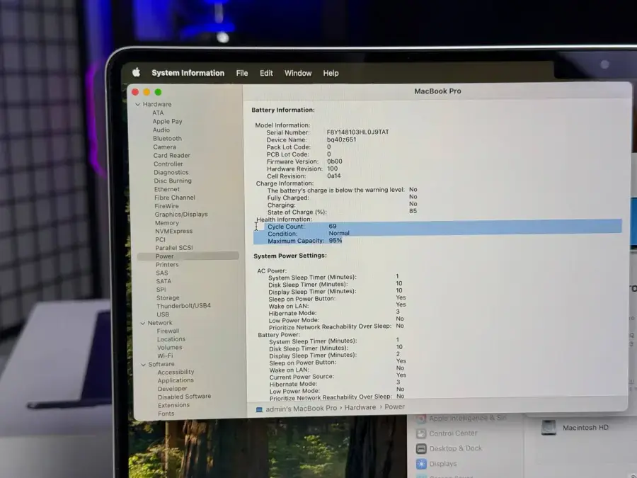 ВЖИВАНИЙ MacBook Pro 16" Silver (MK1E3) 2021 - Стан: гарний | Акумулятор: 95% | Комплектація: повний | Гарантія: 1 міс.
