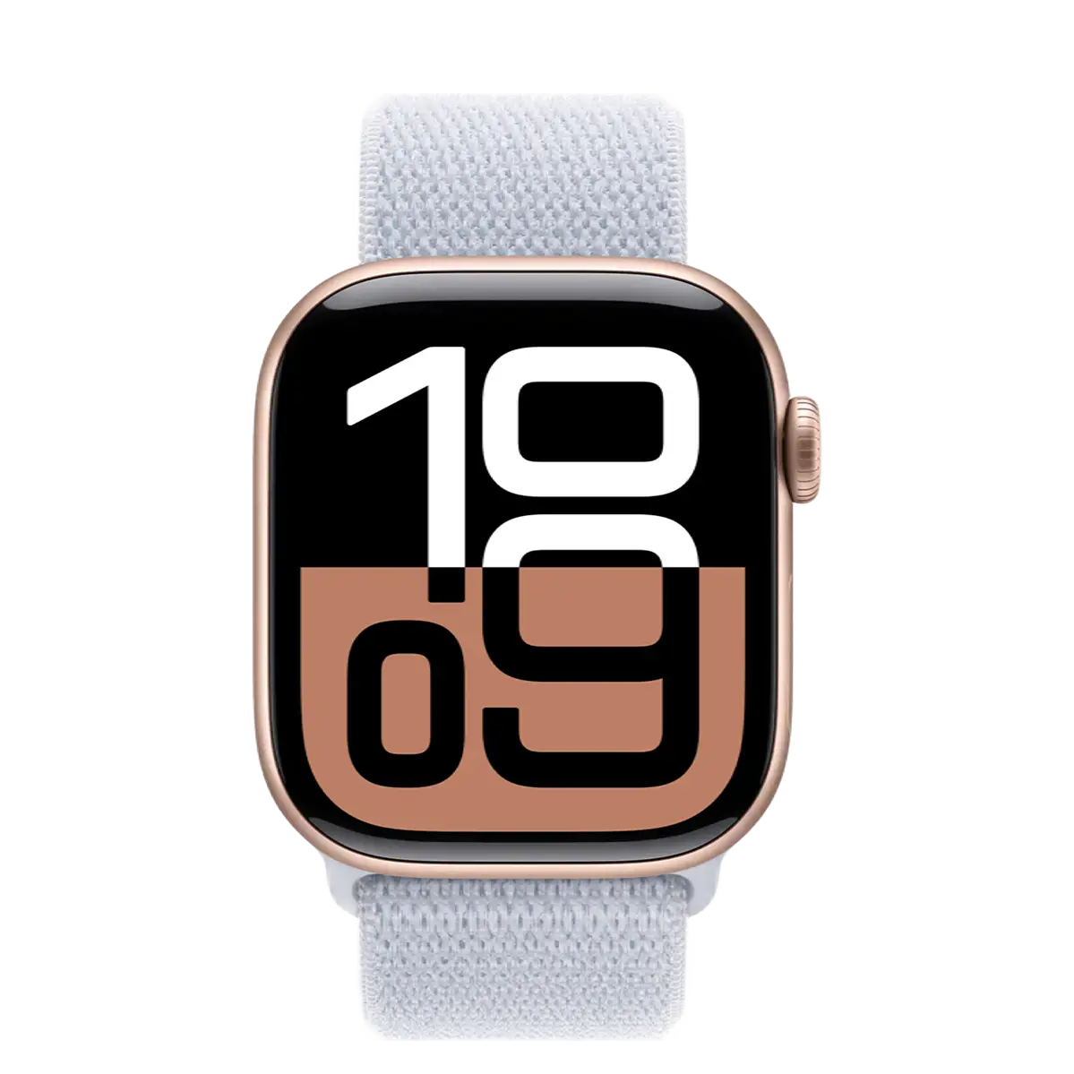 Apple Watch Series 10 GPS 42mm Rose Gold Aluminum Case with Blue Cloud Sport Loop (MWWY3+MXKX3)