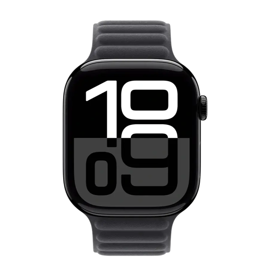 Apple Watch Series 10 GPS 46mm Jet Black Aluminum Case with Black Magnetic Link - M/L (MWX13+MXY03)