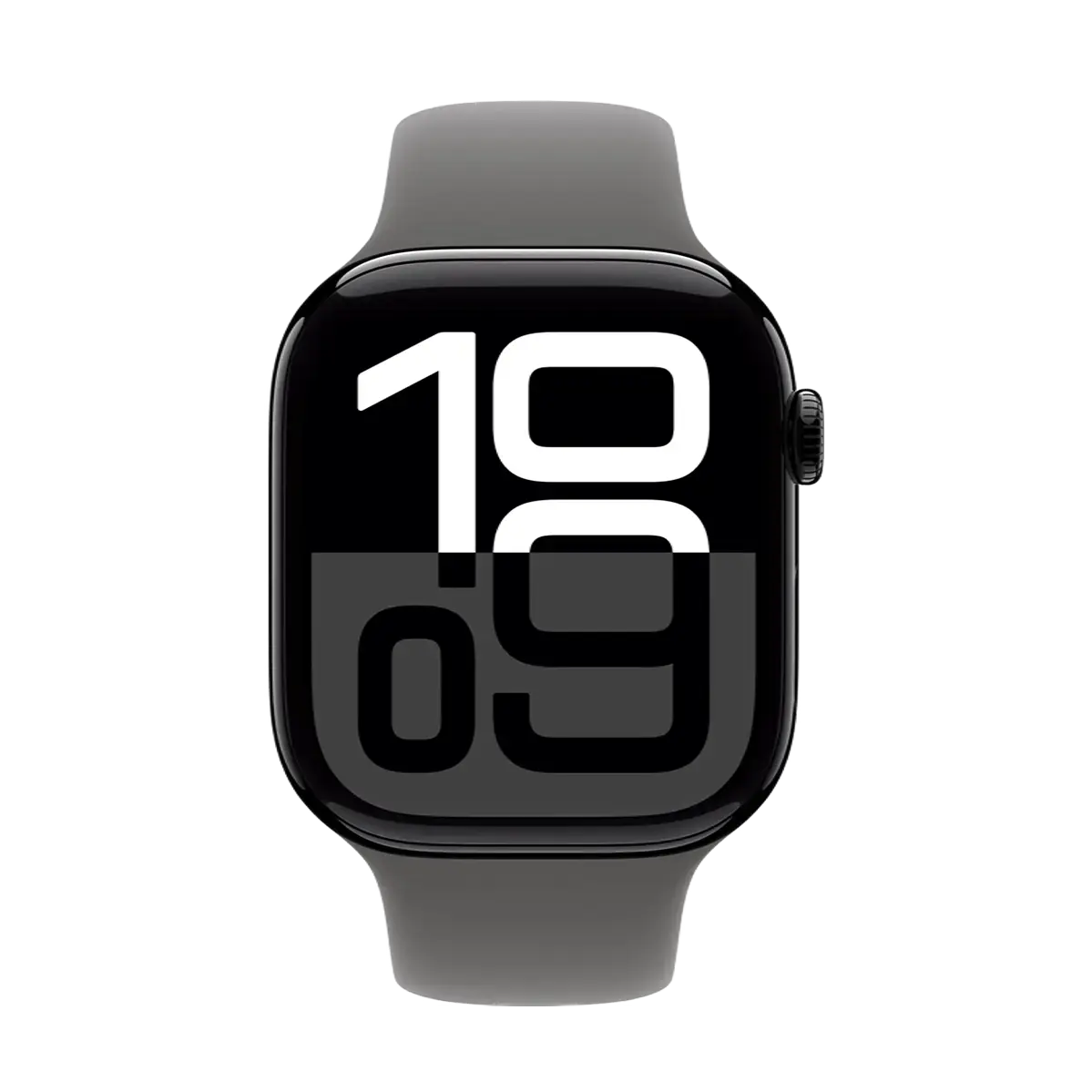 Apple Watch Series 10 GPS 46mm Jet Black Aluminum Case with Stone Gray Sport Band - M/L (MWX13+MXLY3)