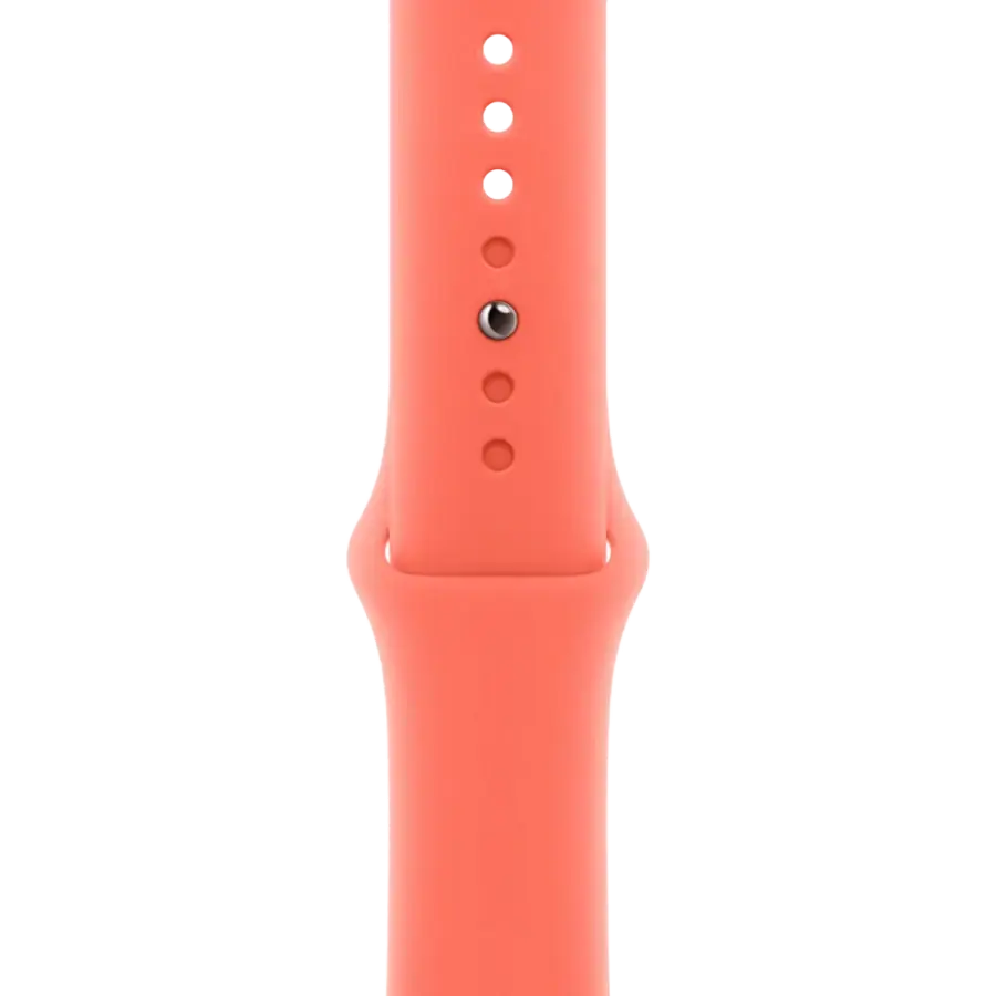 Apple Watch Series 10 GPS 46mm Rose Gold Aluminum Case with Tangerine Sport Band - S/M (MWX23+MDT54)