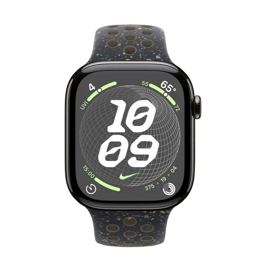 Apple Watch Series 10 GPS + Cellular 46mm Slate Titanium Case with Midnight Sky Nike Sport Band - M/L (MX173+MYL73)