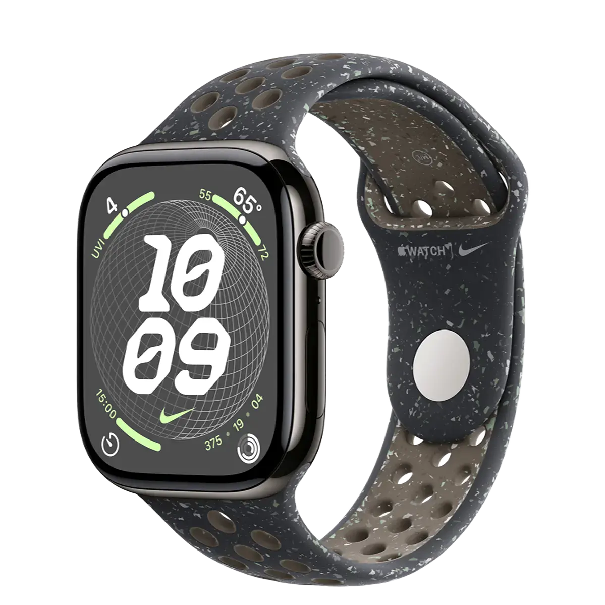 Apple Watch Series 10 GPS + Cellular 46mm Slate Titanium Case with Midnight Sky Nike Sport Band - M/L (MX173+MYL73)