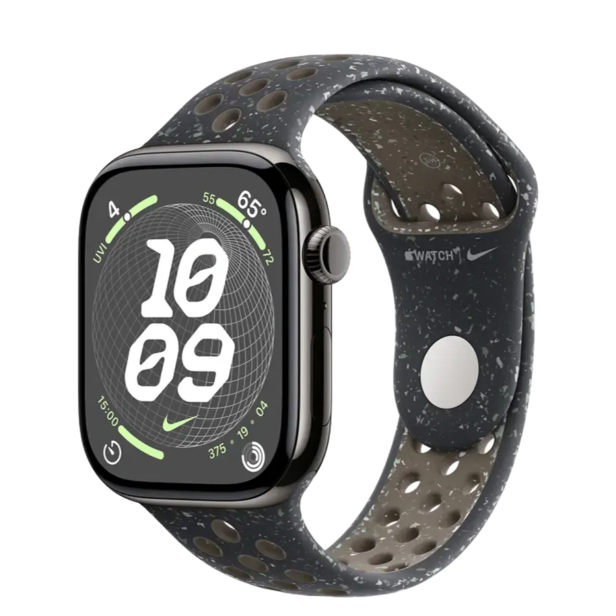 Apple Watch Series 10 GPS + Cellular 46mm Slate Titanium Case with Midnight Sky Nike Sport Band - M/L (MX173+MYL73)