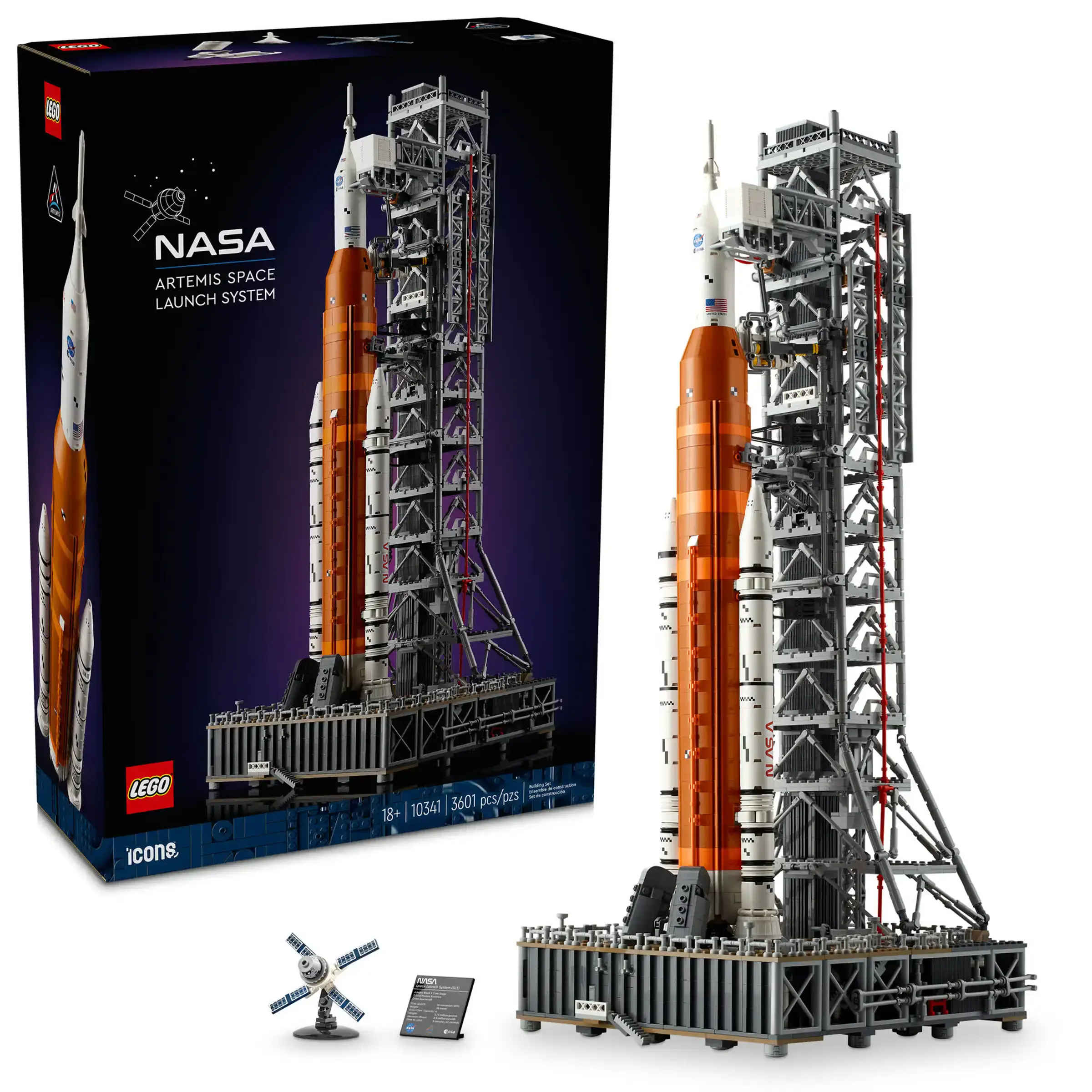 Блоковый конструктор LEGO Icons Система космического запуска НАСА Артемида (10341)