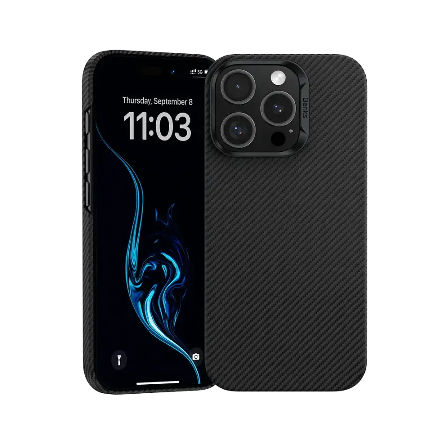 Чохол Benks iPhone 16 Pro Max Magnetic Kevlar ArmorAir Case 600D - Black (6948005904968)