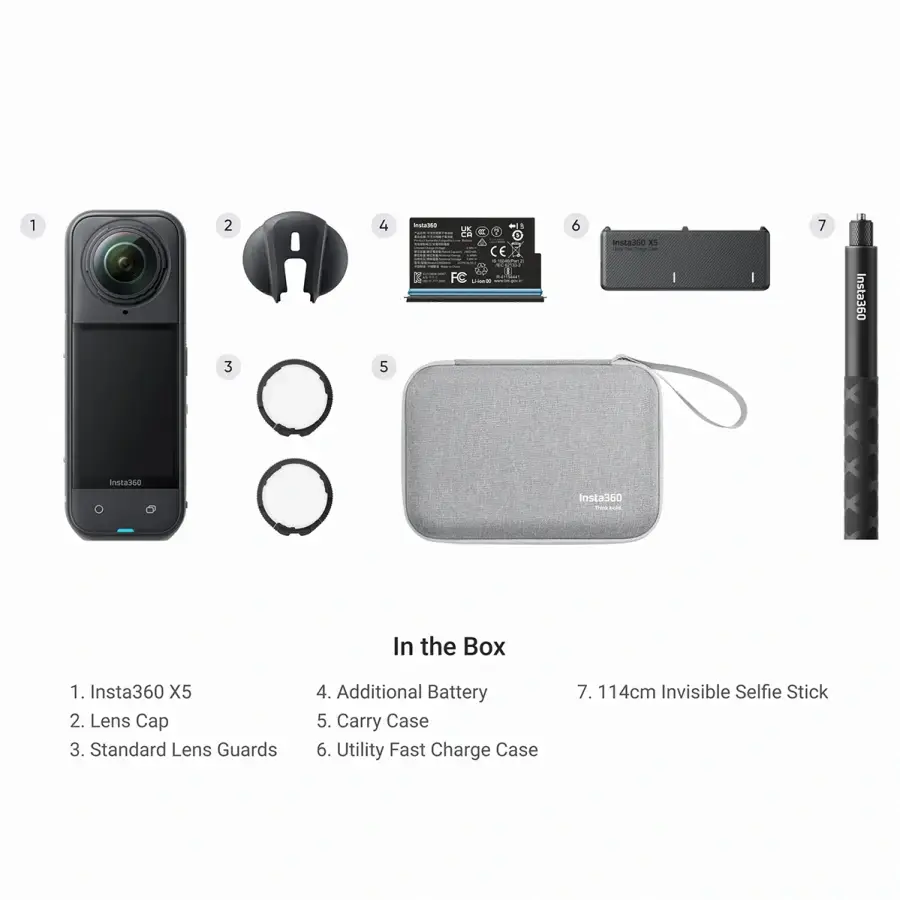 Екшн-камера Insta360 X5 Essentials Bundle (CINSAAHA_X504)