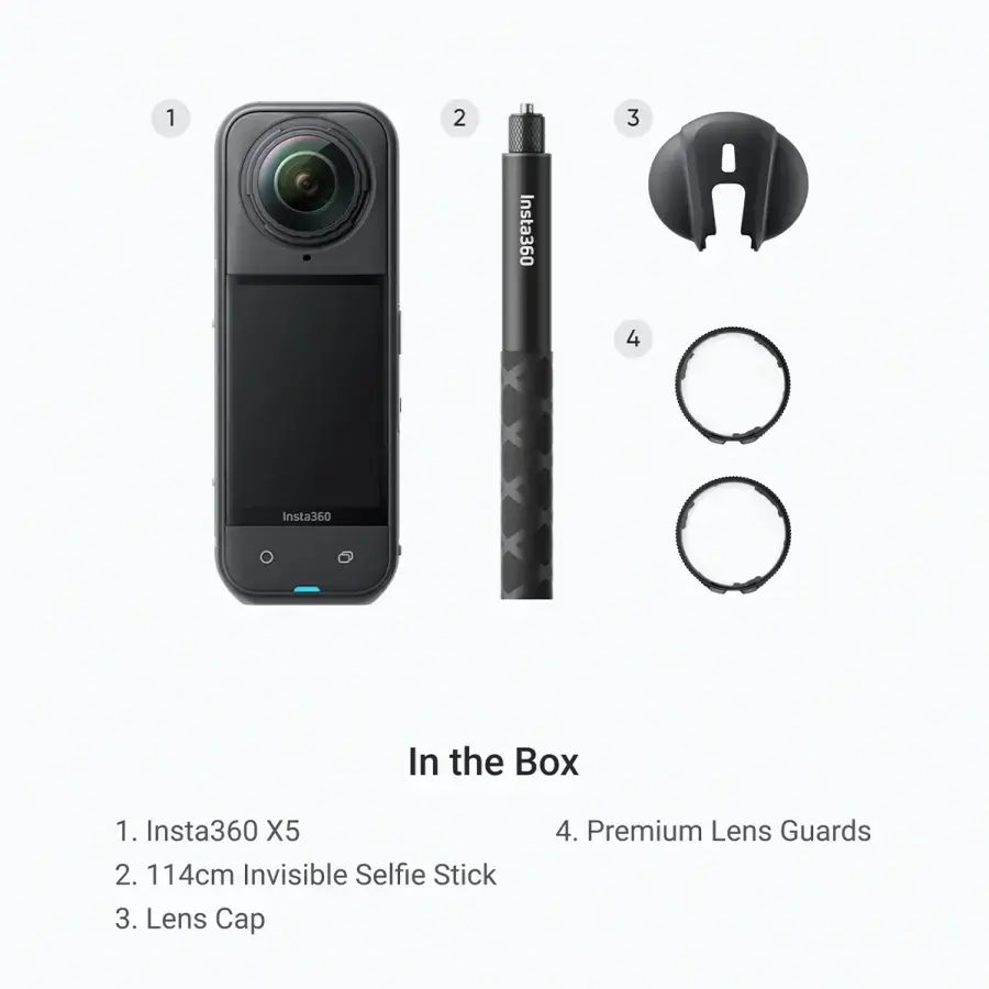 Екшн-камера Insta360 X5 Premium Lens Guards Bundle