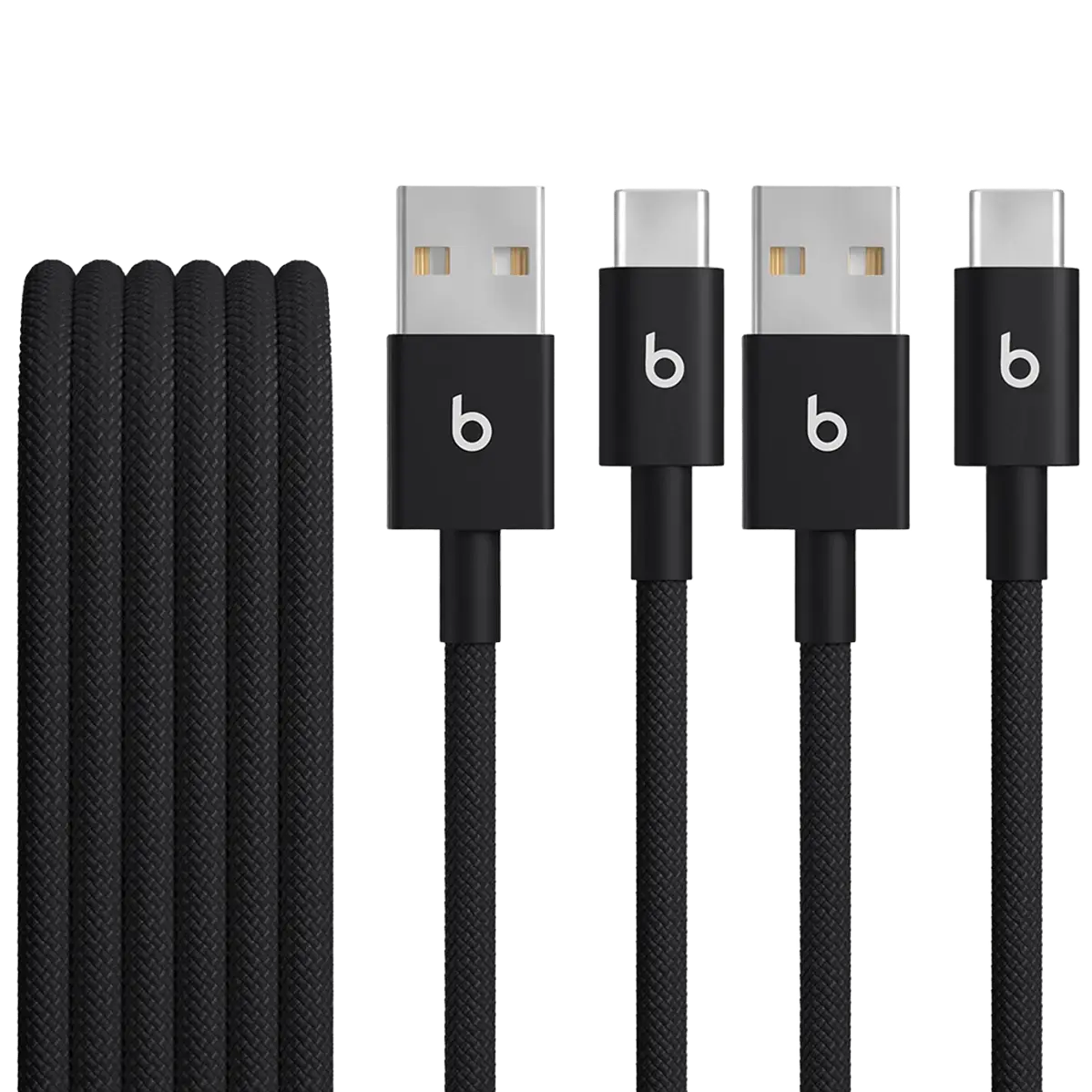 Кабель Beats Two-Pack USB-A to USB-C Woven Cables – Bolt Black (MDGH4)
