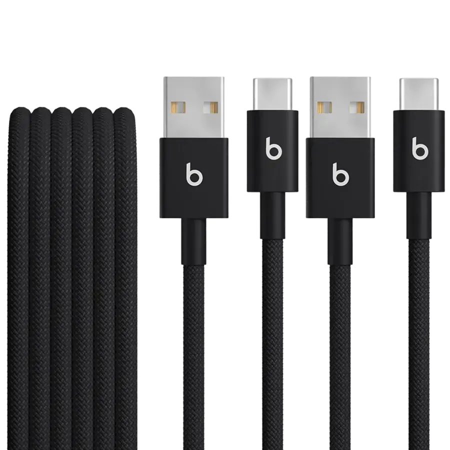 Кабель Beats Two-Pack USB-A to USB-C Woven Cables – Bolt Black (MDGH4)