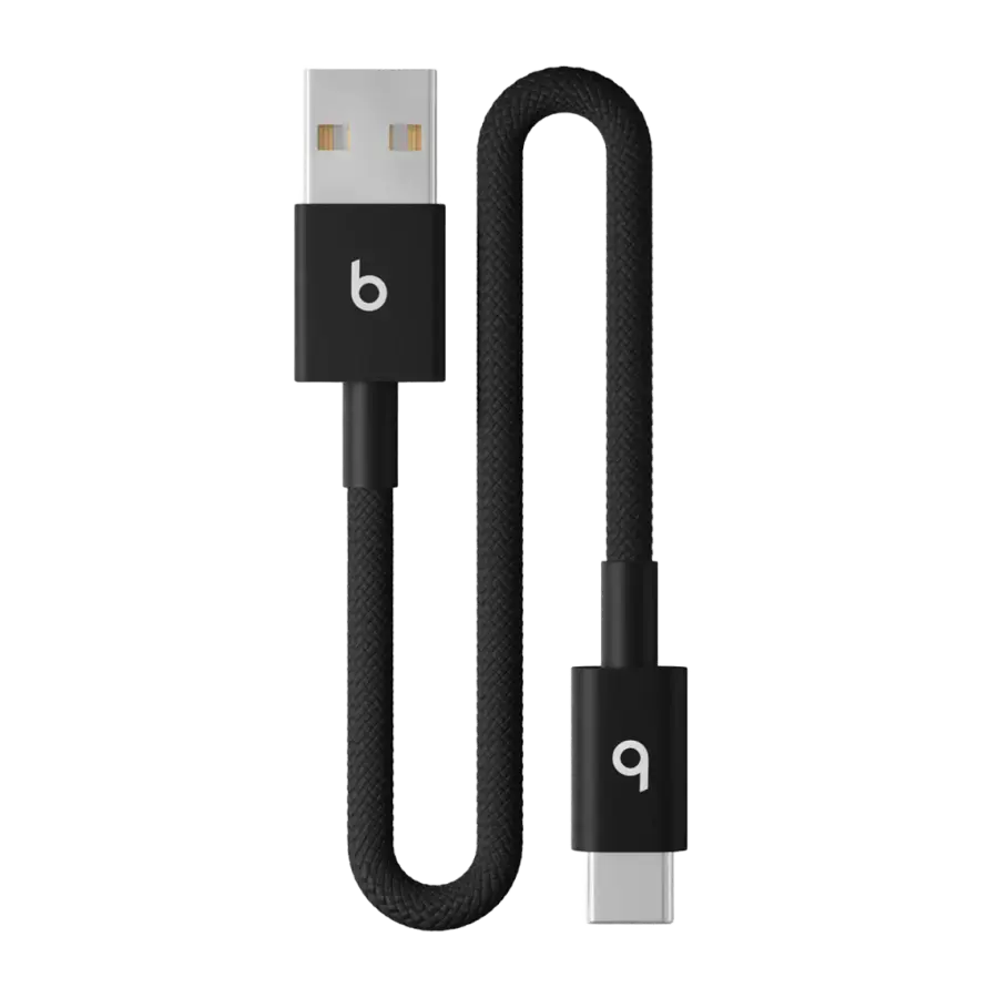 Кабель Beats USB-A to USB-C Woven Short Cable – Bolt Black (MEQL4)