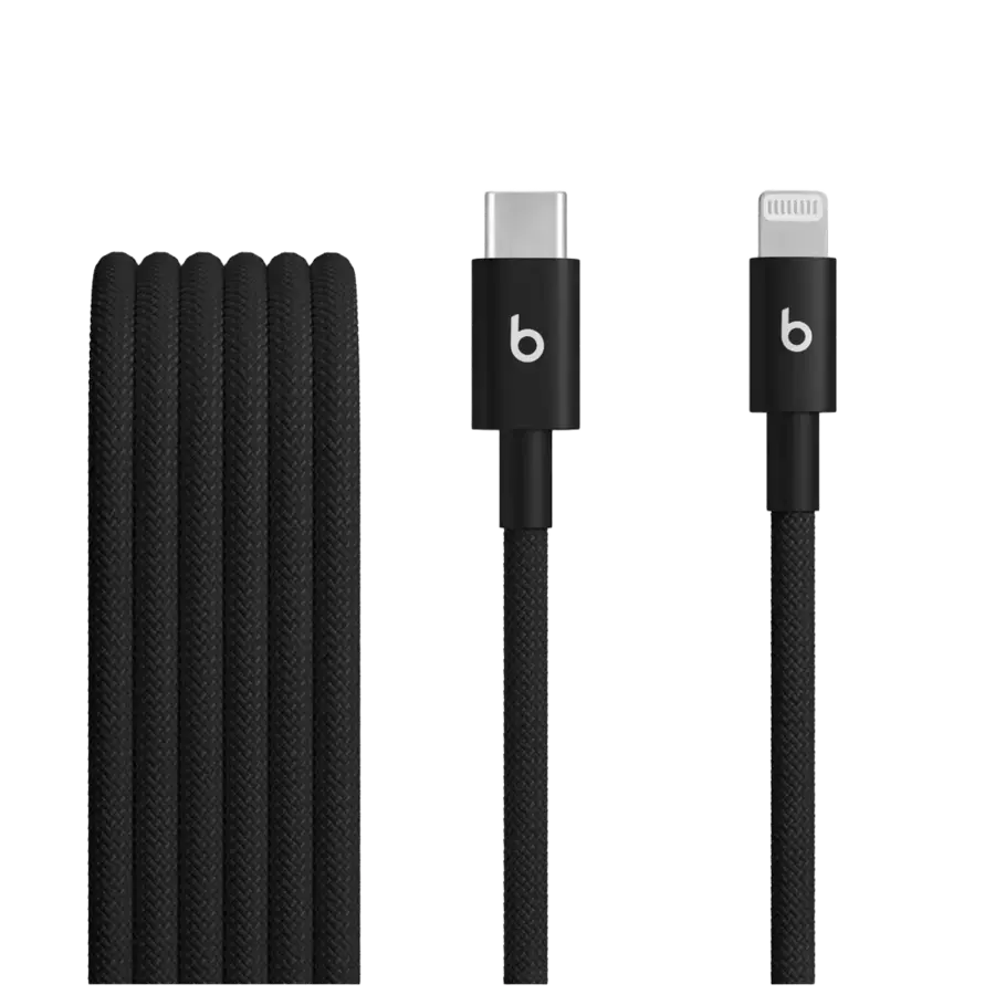 Кабель Beats USB-C to Lightning Woven Cable – Bolt Black (MDGK4)