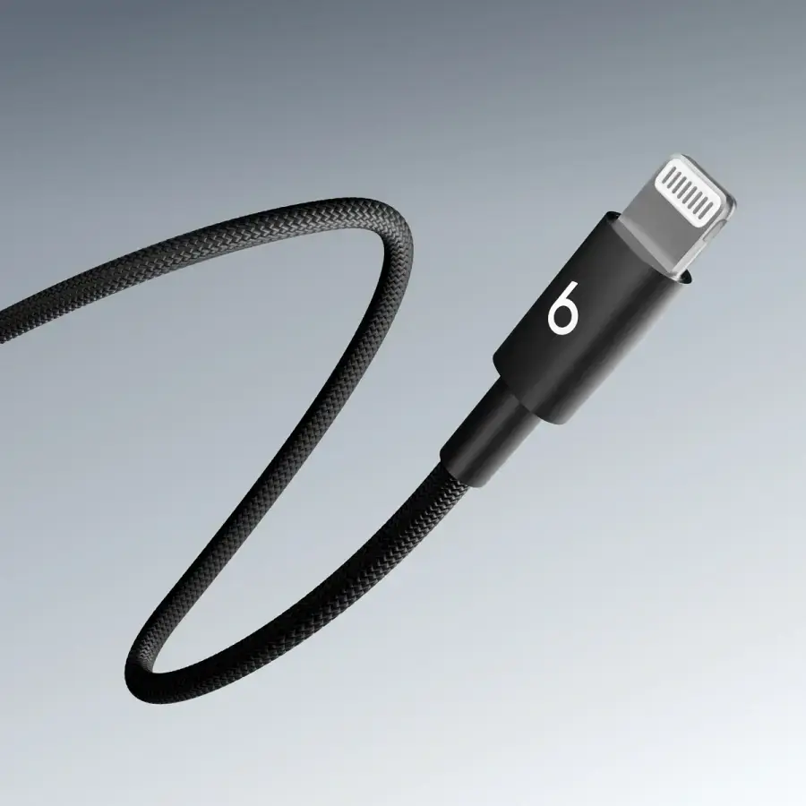 Кабель Beats USB-C to Lightning Woven Short Cable – Bolt Black (MEQM4)