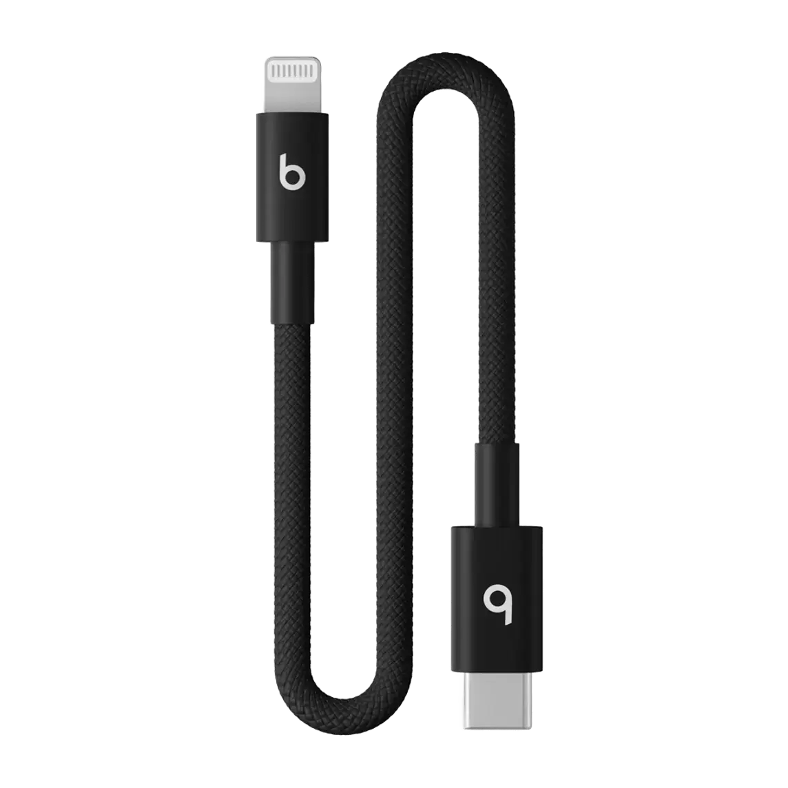 Кабель Beats USB-C to Lightning Woven Short Cable – Bolt Black (MEQM4)