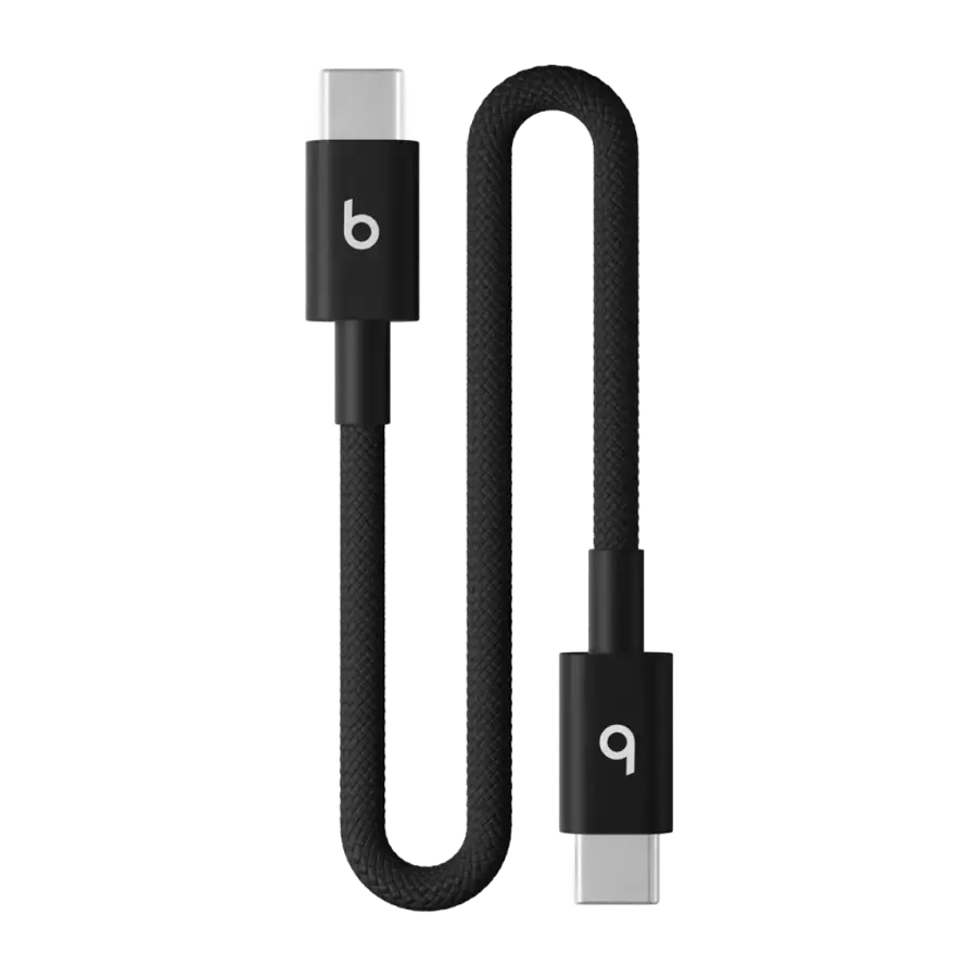 Кабель Beats USB-С to USB-C Woven Short Cable – Bolt Black (MEQ94)