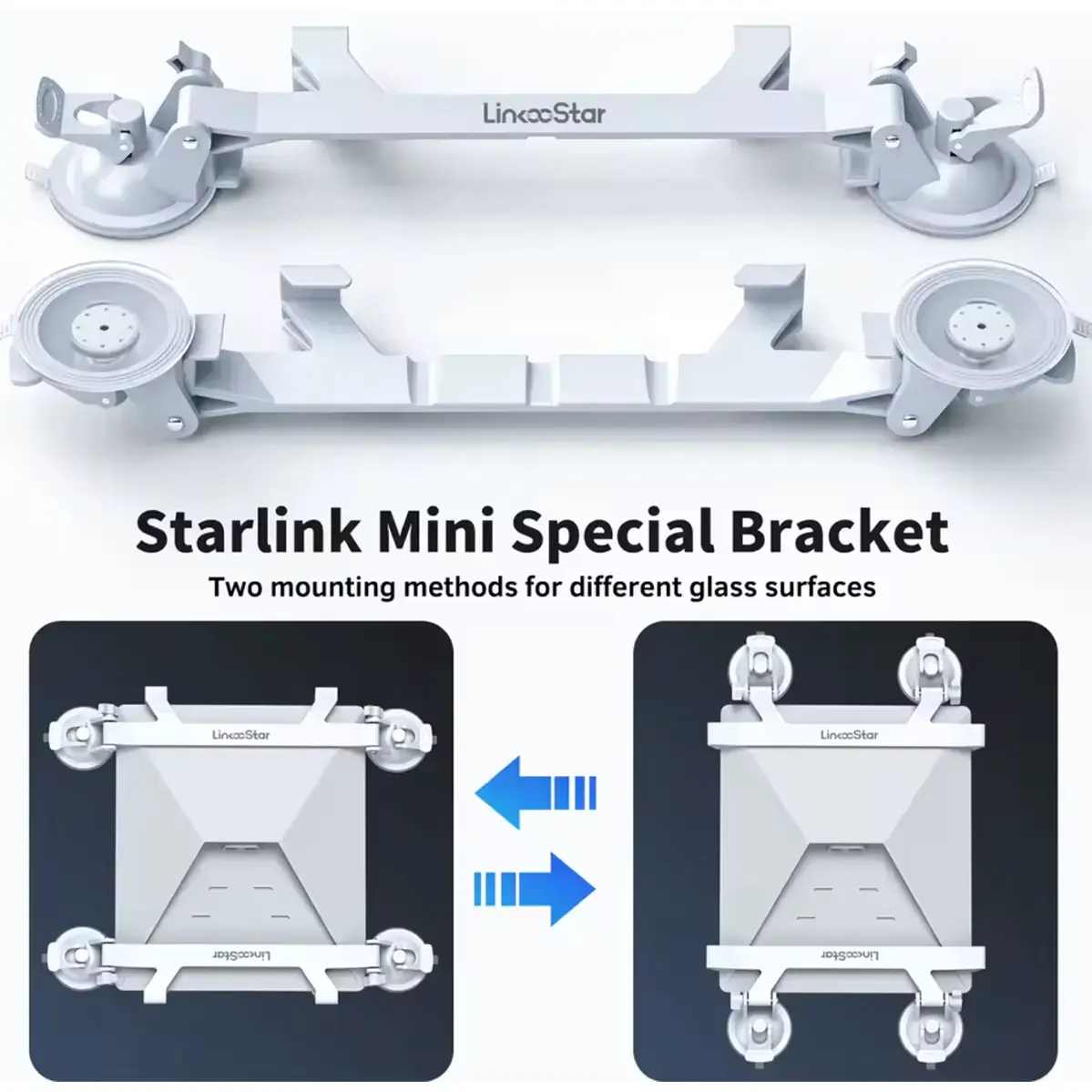 Кріплення на присосках на люк, переднє та заднє скло авто Suction Cup Mount для StarLink Mini