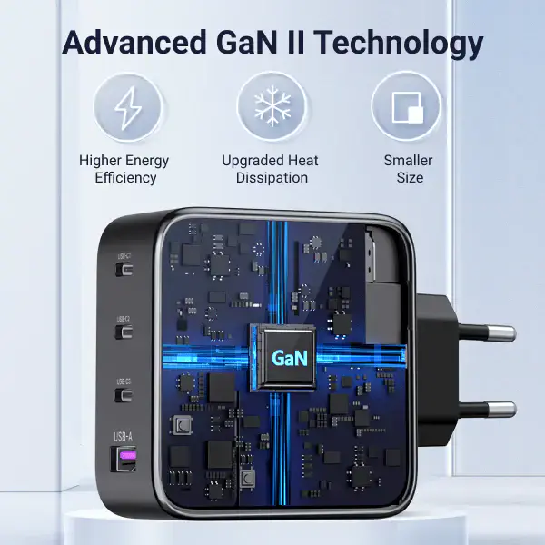 Сетевое зарядное устройство UGREEN CD226 Nexode 100W USB-C GaN Charger-4 Port Wall Charger (40747)