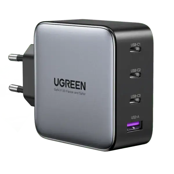 Мережевий зарядний пристрій UGREEN CD226 Nexode 100W USB-C GaN Charger-4 Port Wall Charger (40747)