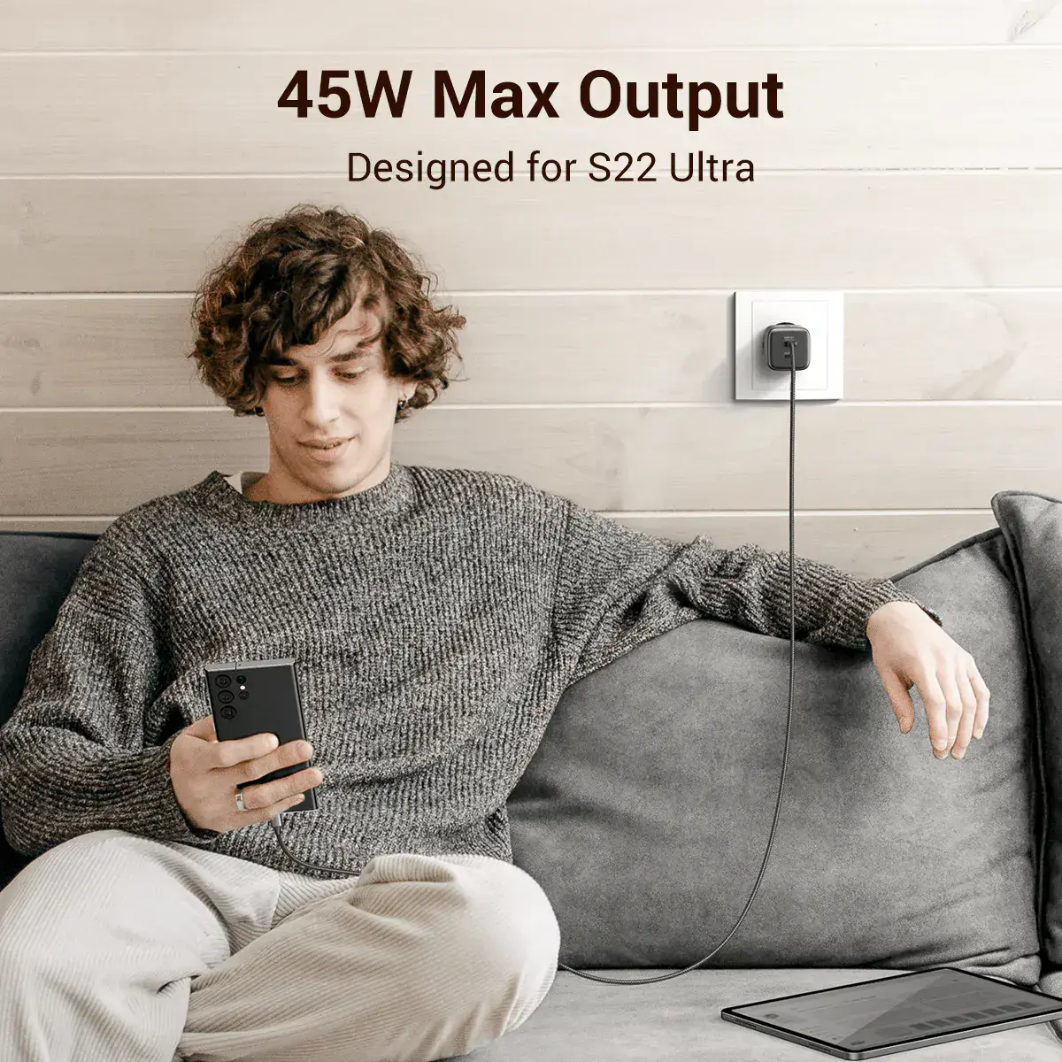 Сетевое зарядное устройство UGREEN CD294 Nexode 45W USB-C GaN Charger-2 Ports Wall Charger (90573)
