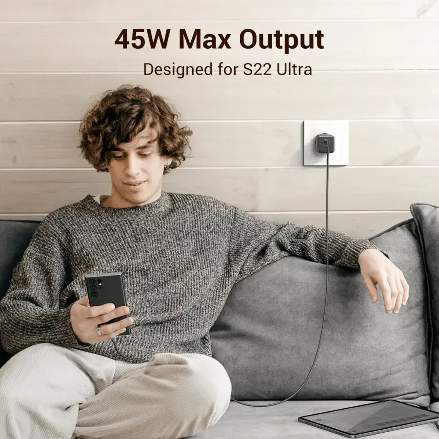 Мережевий зарядний пристрій UGREEN CD294 Nexode 45W USB-C GaN Charger-2 Ports Wall Charger (90573)