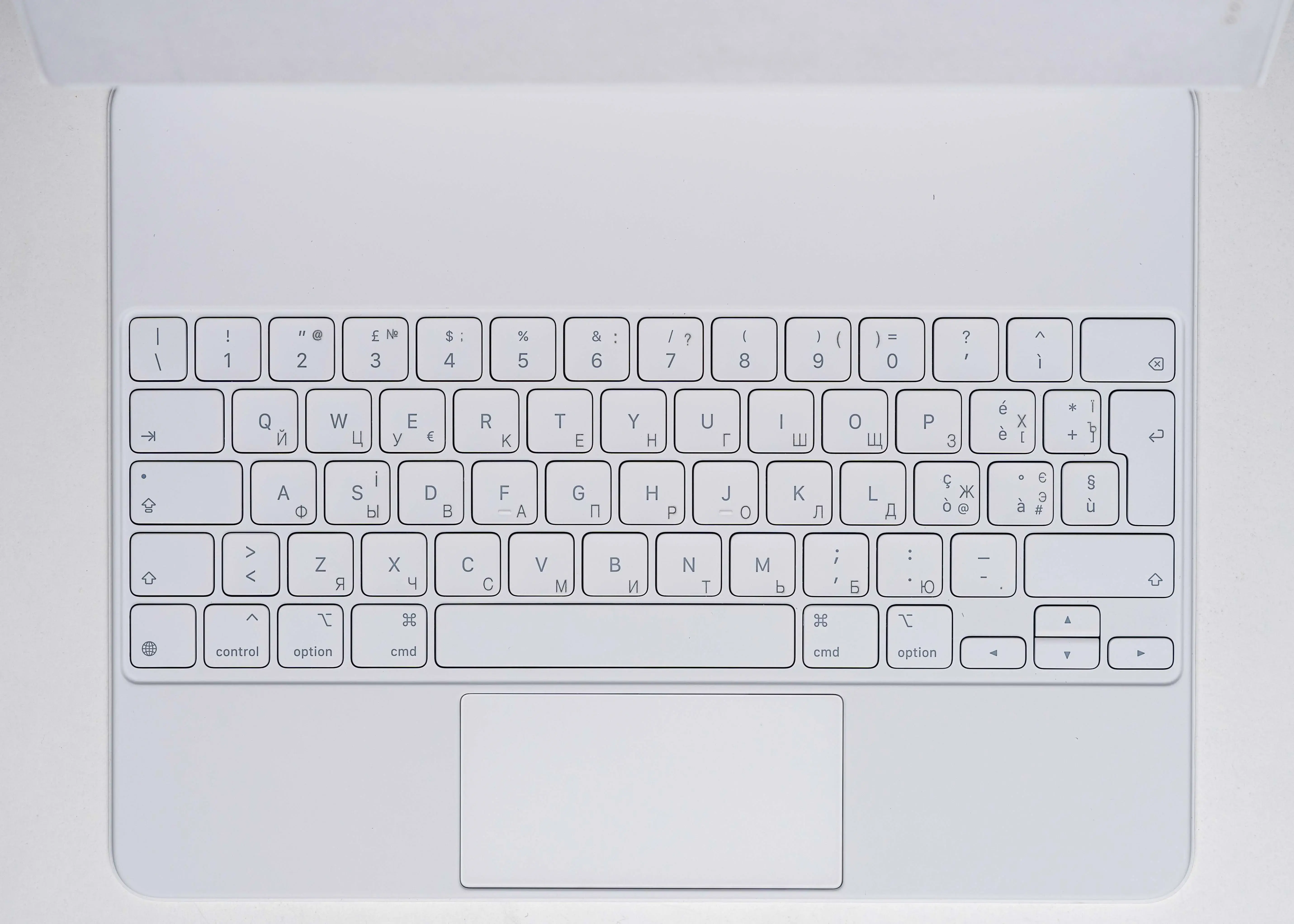 Чохол-клавіатура Apple Magic Keyboard for iPad Air 13" [M2] & iPad Pro 12.9" [3st - 6th generation] - Italian - White (MJQL3T/A) | італійська розкладка