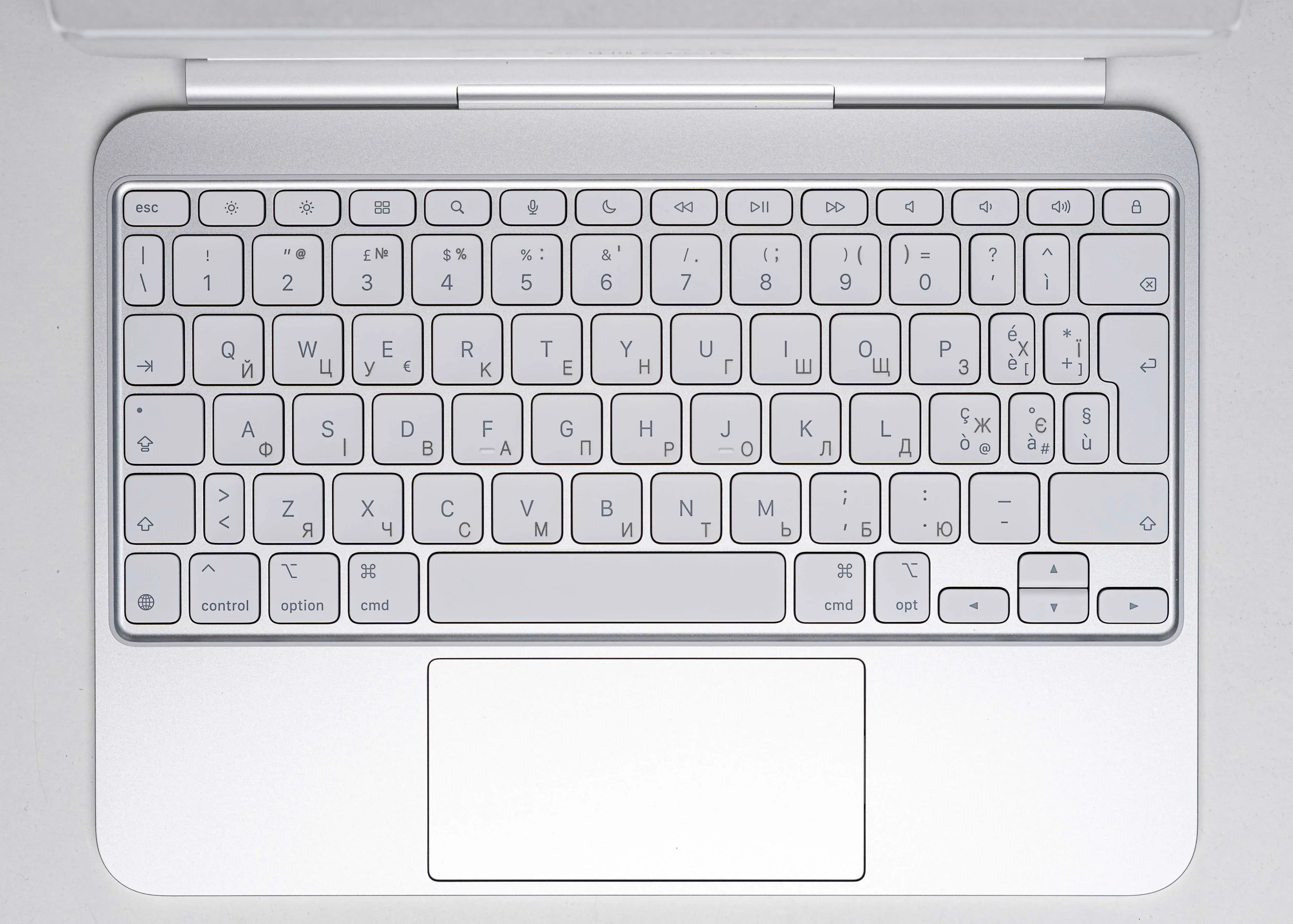 Чехол-клавиатура с подсветкой для планшета Apple Magic Keyboard for iPad Pro 11‑inch [M4] - Italian - White (MWR03T/A)