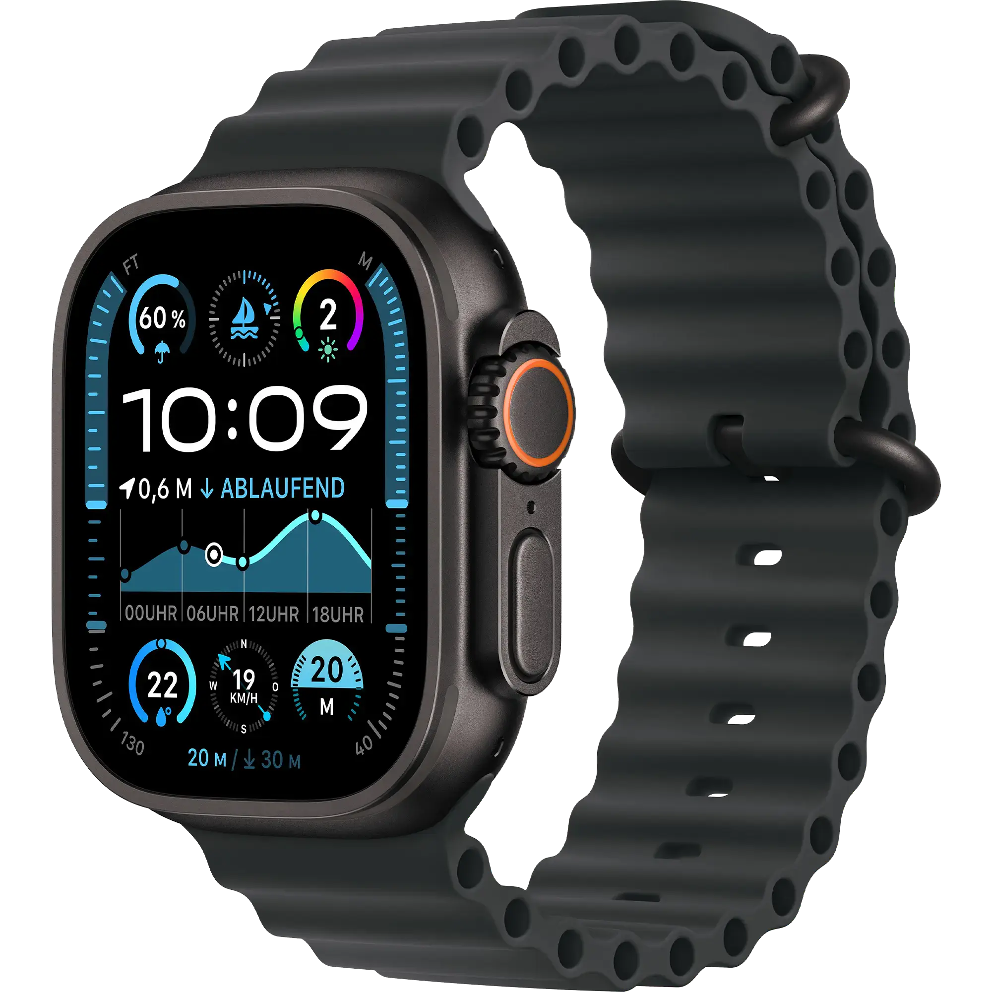 Подовжувач ремінця Apple 49mm Black Ocean Band Extension - Black Titanium Finish (MYPF3)