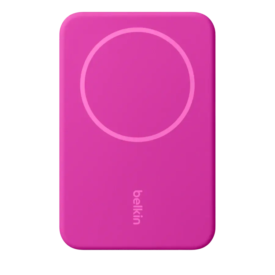 Портативний зарядний пристрій [Power Bank] з MagSafe та підставкою Belkin BoostCharge Pro Magnetic Charging Power Bank MagSafe 5K Qi2 15W - Pink (BPD006jqPK-APL, HRX52)