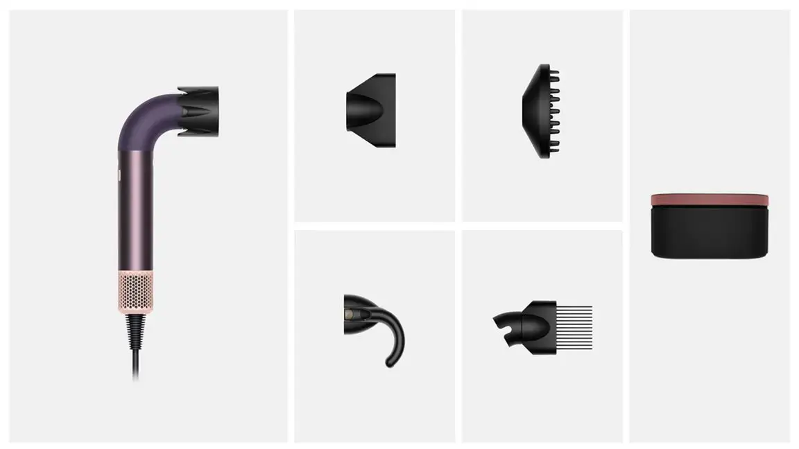 Профессиональный фен для волос Dyson HD18 Supersonic r Professional Hair Dryer Curly+Coily - Jasper Plum (123486-01) EU