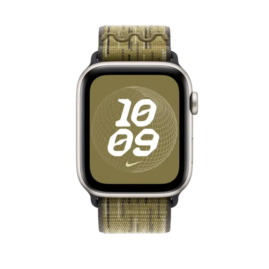 Ремінець Apple Green/Grey Nike Sport Loop для Apple Watch 42/44/45/49mm (MXU33)