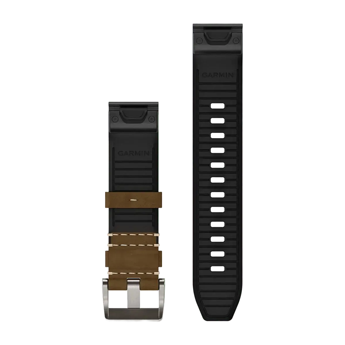 Ремінець Garmin QuickFit 22 Leather/FKM Hybrid Strap - Tundra/Black (010-13225-07)