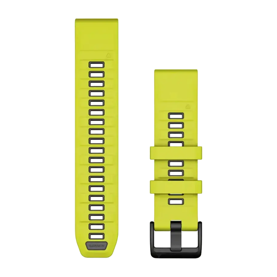 Ремешок Garmin QuickFit 22 Watch Bands Silicone - Amp Yellow/Graphite (010-13392-08)