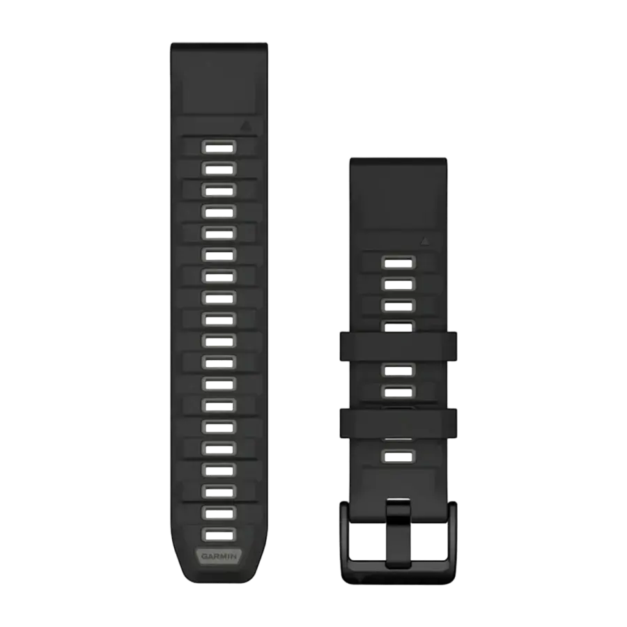 Ремінець Garmin QuickFit 22 Watch Bands Silicone - Black/Pebble Gray (010-13392-00)