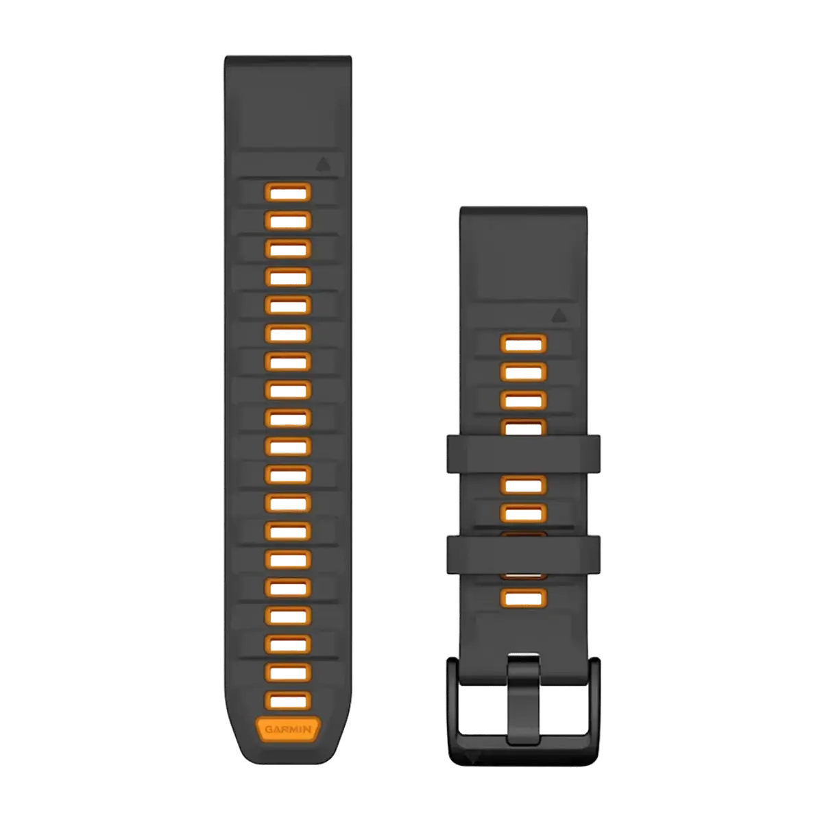 Ремінець Garmin QuickFit 22 Watch Bands Silicone - Graphite/Spark Orange (010-13392-05)