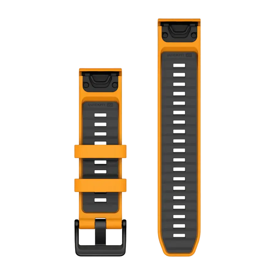 Ремешок Garmin QuickFit 22 Watch Bands Silicone - Spark Orange/Graphite (010-13392-01)