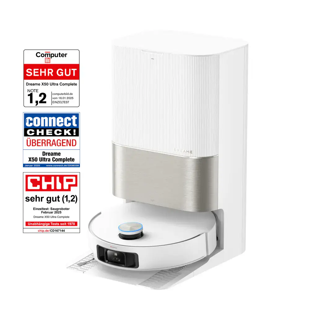Робот-пылесос с влажной уборкой Dreame X50 Ultra Complete - White (RLX85CE-4-Wh)