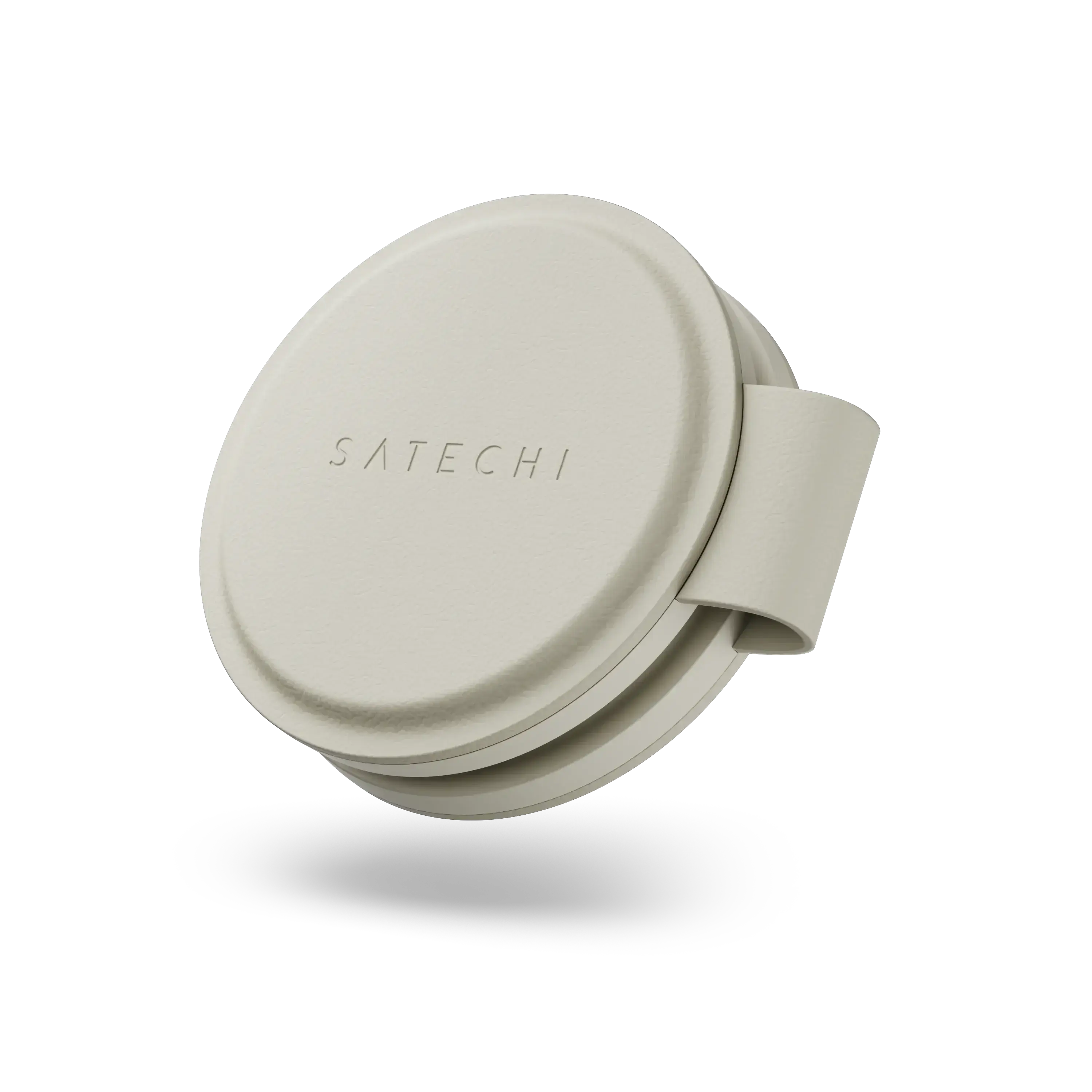 Складное беспроводное зарядное устройство Satechi OntheGo 2-in-1 Qi2 Charger - Sand (ST-QTG21W)