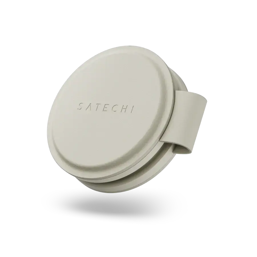 Складаний бездротовий зарядний пристрій Satechi OntheGo 2-in-1 Qi2 Charger - Sand (ST-QTG21W)